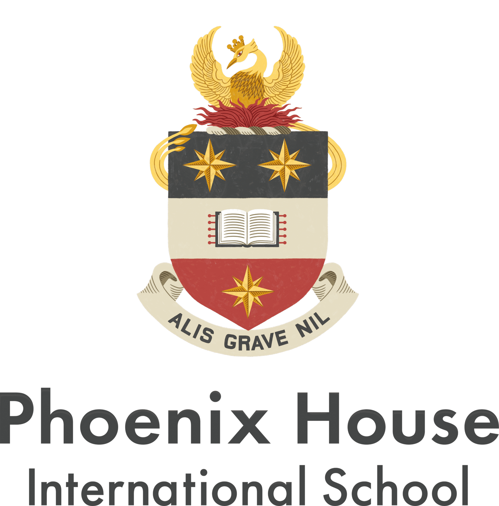 phoenix house international school logo with crest