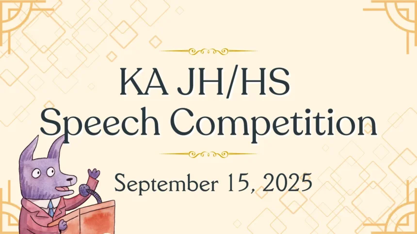 KA JH/HS Speech Competition at Tokyo American Club Sept 15